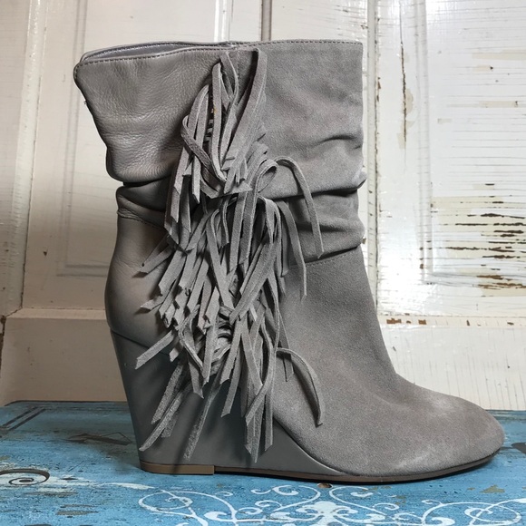 Steve Madden Mohavee Leather Suede Fringe Boots - Picture 4 of 14